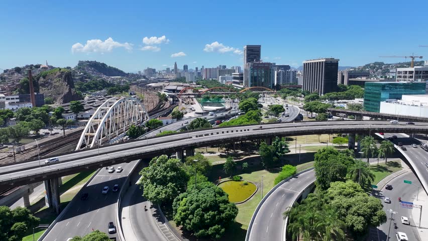 Rio De Janeiro Skyline In Rio De Janeiro Brazil. Bustling Downtown Cityscape With Modern Buildings. Business Sky Downtown Cityscape. Business Backgrounds Panoramic City. Rio de Janeiro Brazil.