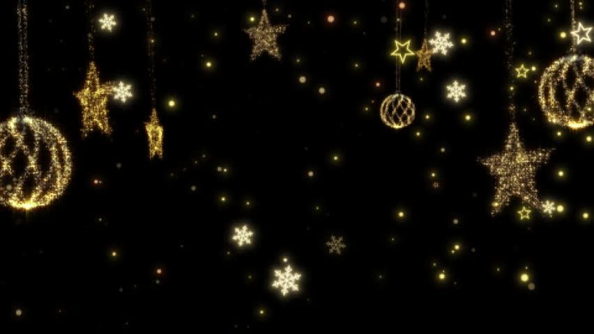 stars light golden celebration black background