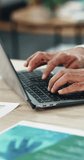 Hands, laptop and typing at startup for review with project management, notes and editing at office. Person, computer and click with report, creativity or copywriting with proposal at creative agency - Powered by Shutterstock - Get 15% off with code: PIKWIZARD15