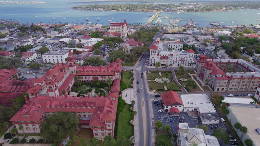 Vertical drone shot looking down at the intricate cobblestone streets of the Oldest City.