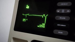 Heartbeat Monitor EKG Cardiogram Loopable green pulse flat line heart rate 4k HD. - Powered by Shutterstock - Get 15% off with code: PIKWIZARD15