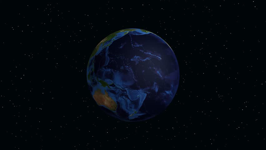 Digital globe rotates and zooms into Durban South Africa with informational text and location pin