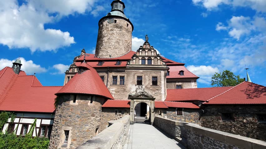 Czocha Poland  Medieval Czocha Castle in Poland. Czocha is a located in a Lower Silesian Voivodeship.CZOCHA, POLAND,  Medieval castle built in XII century. Courtyard of beautiful castle near Lesna town, PolandLesna, Poland  Castle, medieval mysterious 13th century fortress