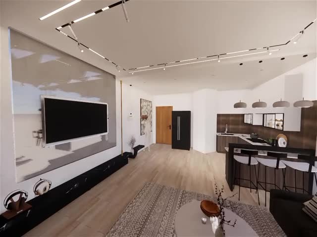 This video showcases a modern 1 bedroom apartment interior design created in SketchUp, featuring a stylish lounge area with an attached open kitchen. The 3D visualization highlights space planning, furniture arrangement, and contemporary interior concepts suitable for small apartments and urban living.
The design demonstrates a practical and aesthetic layout, ideal for real estate presentations, architectural visualization, and interior design inspiration.