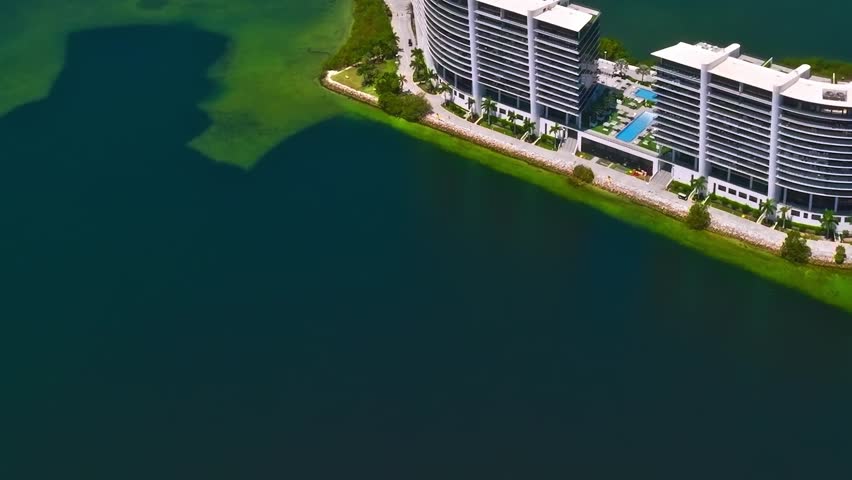 High-rise buildings along the water