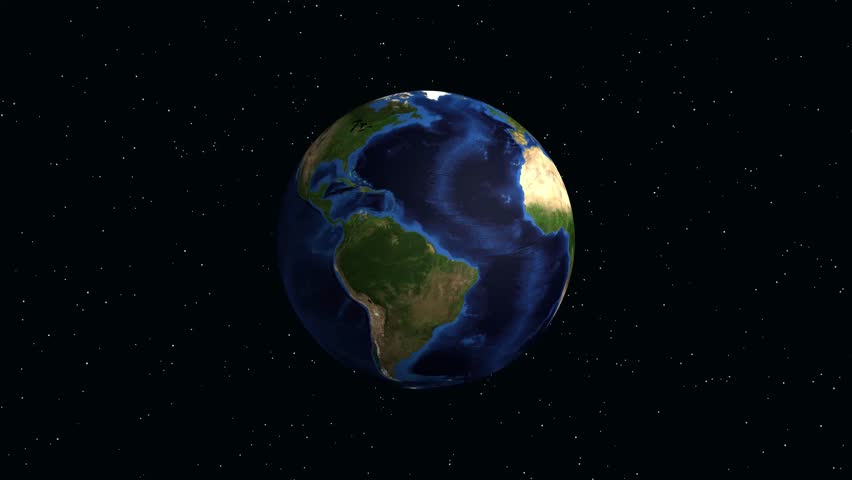 A 3D planet earth rotates and zooms into Gyor Hungary with data overlay information