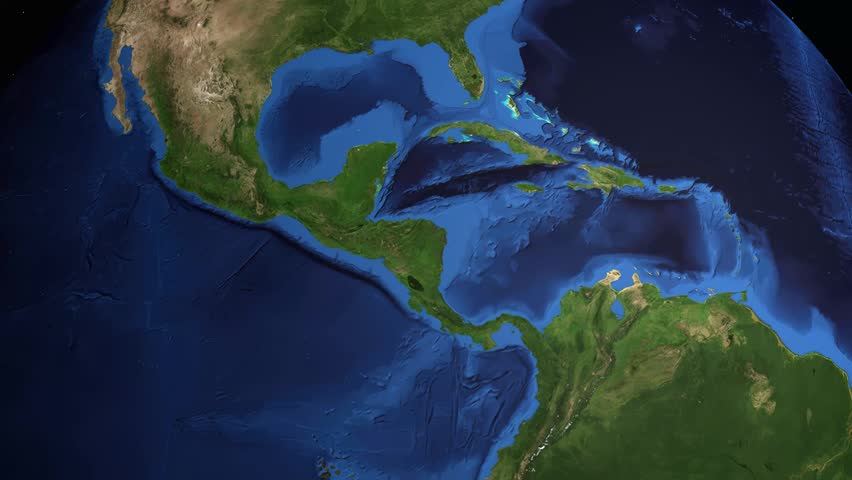 Satellite view animation follows an airplane flying from Atlanta, Georgia to Mumbai, India across Earth