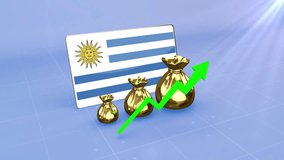 Uruguay Reserves Growth with Rising Green Arrow Economic Data Graph Financial Growth Analysis - Powered by Shutterstock - Get 15% off with code: PIKWIZARD15