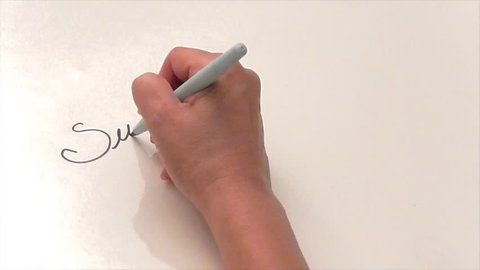  writing success on a White board