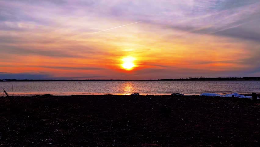Hyperlapse of suset northshore of nova scotia
