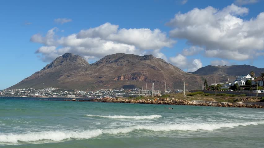 Simonstown as seen from Glencairn beach near Cape Town, South Africa.
