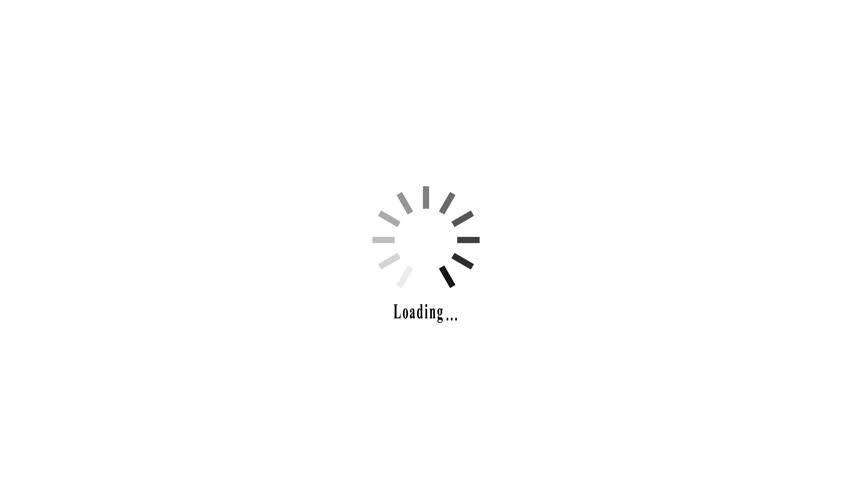 Thin Line Blue Loading Icon Animation - Simple Circular Buffering Element on White