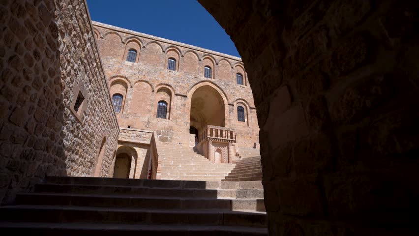 Entrance of Deyrulzafaran Monastery Mor Hananyo in Mardin