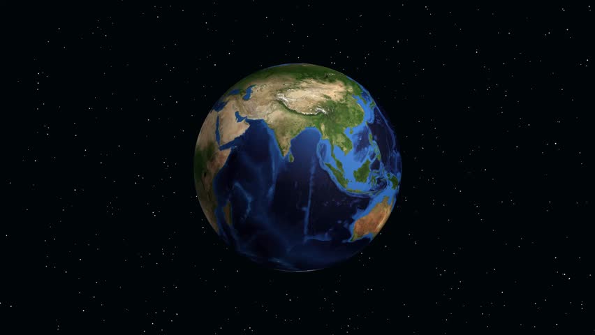 A rotating digital globe zooms from space into Sapporo, Japan, displaying detailed regional information