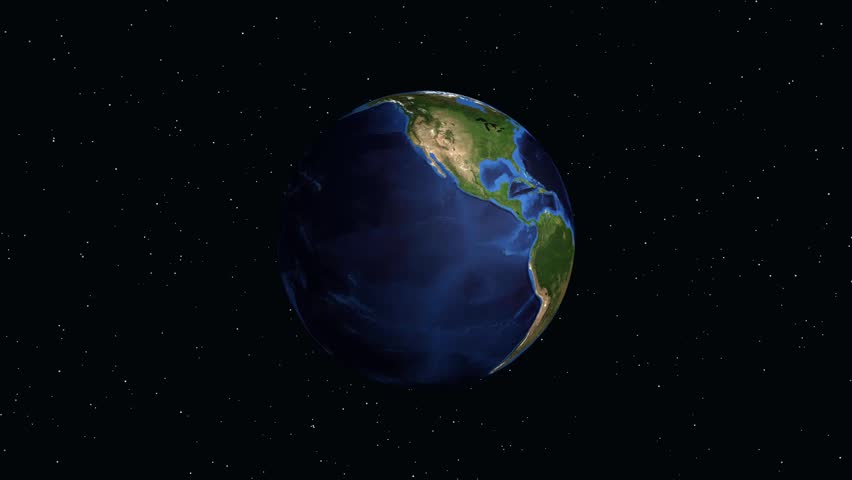 A digital globe rotates and zooms from space to a location pin in Uppsala, Sweden