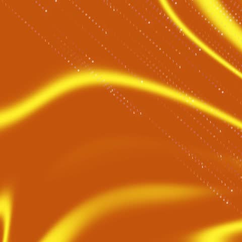 Abstract orange background with dynamic yellow lines and sparkles