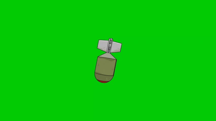 Nuclear animated icons, make your digital designs more attractive. Animation, green screen background.