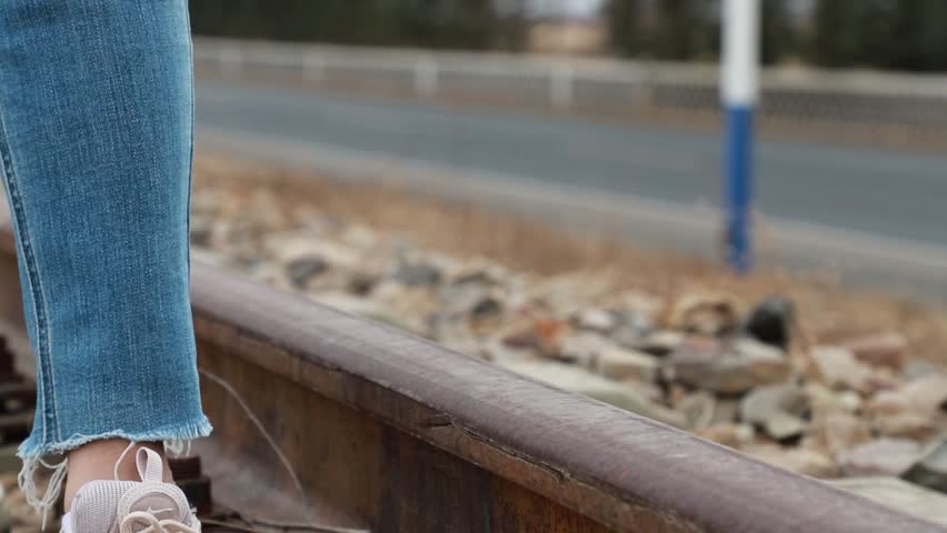 Close-up cinematic footage of a woman