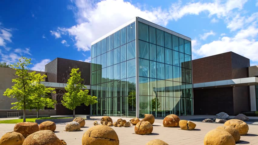 An exterior view of the North Dakota Heritage Center and State Museum, the state