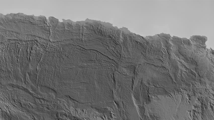 Saint Ann Parish, Jamaica, extruded from grayscale map
