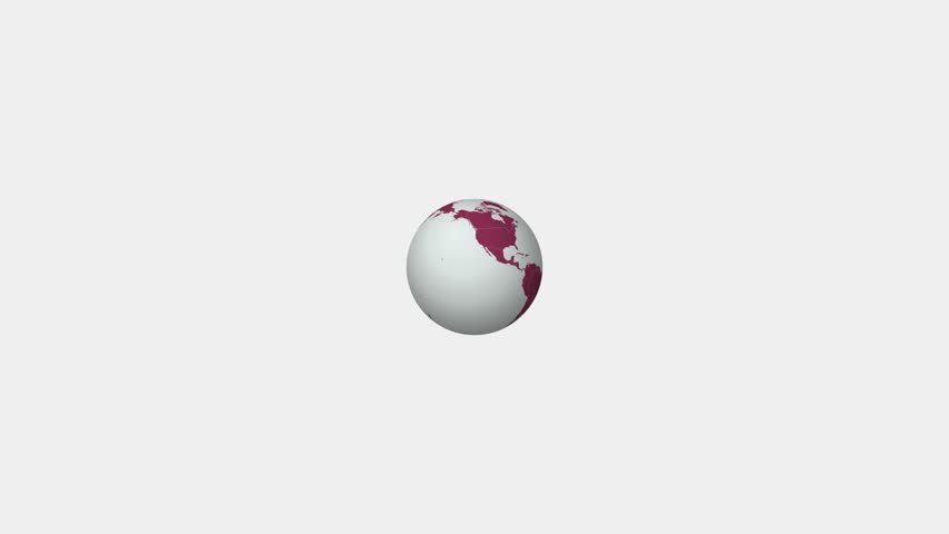 South Africa map. Animated zoom into the country on the Globe in Pale Mint Dark Pink color palette. Country logo animation with round text and airplanes. Map with meridians, parallels. Vibrant video.