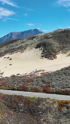 Coastal Road At Highway 1 In California United States. Historic Road Trip In Coastal Road Of California. Nature Seascape. Coastal Road At Highway 1 In California United States.