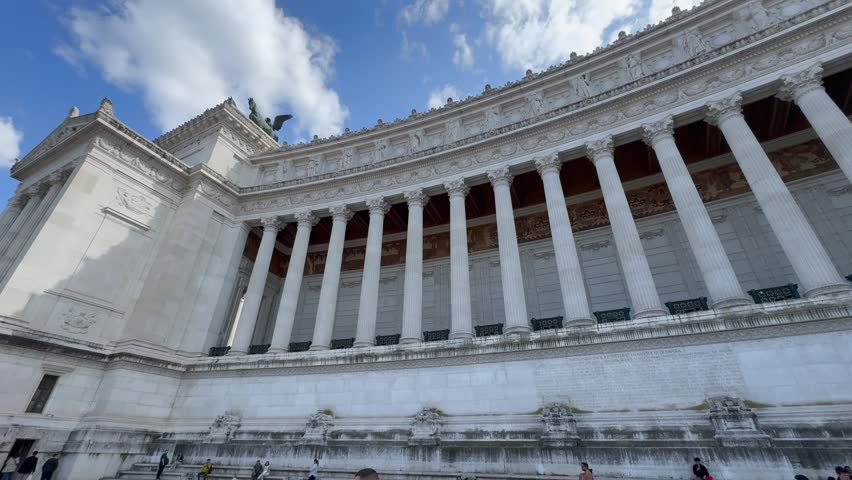 Top part of the Monument to Victor Emmanuel II in Rome, Italy