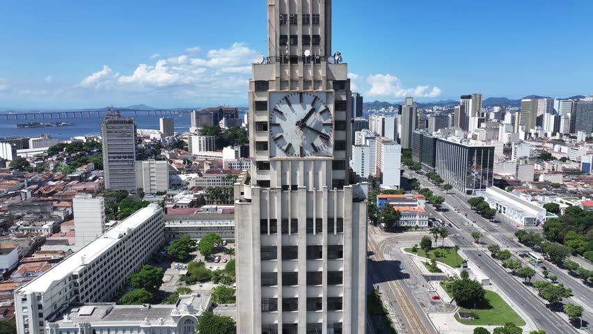 Brazil Central Station In Rio De Janeiro Brazil. Transportation Hub Of Urban Railway Station In The City. Town Sky Backgrounds Urban. Town Panoramic. Rio de Janeiro Brazil.