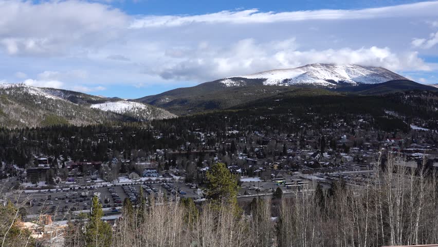 Breckenridge Colorado Snowy Mountain View