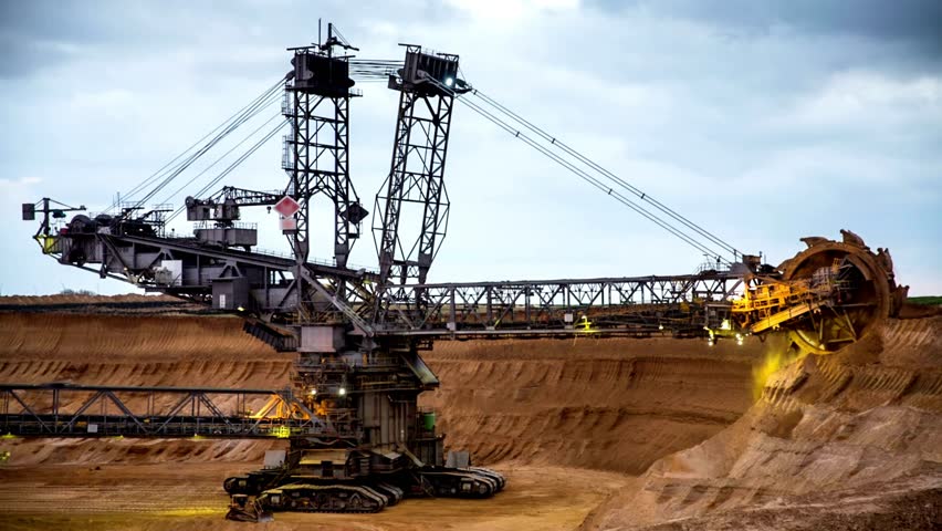 giant machine mine big size in action Mining ore coal and material industry