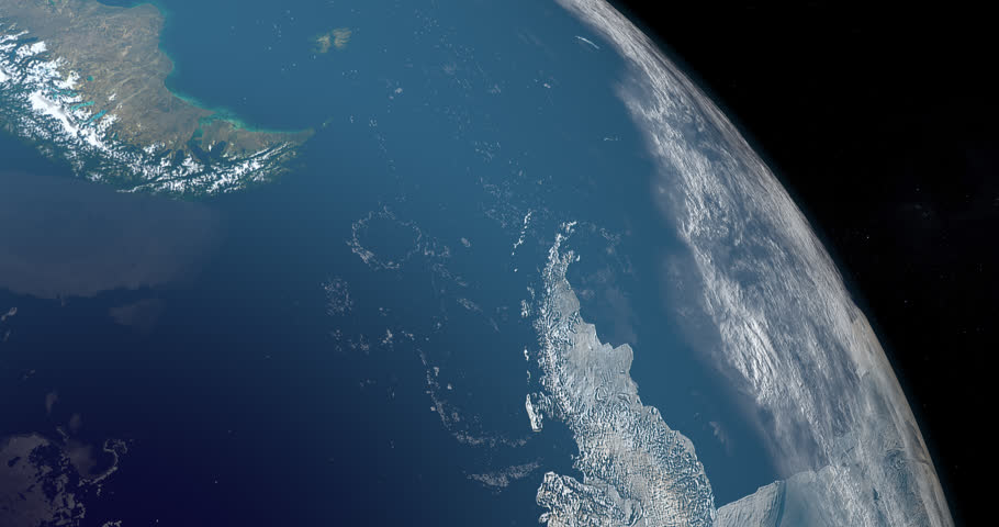 Drake Passage in earth planet. Aerial View