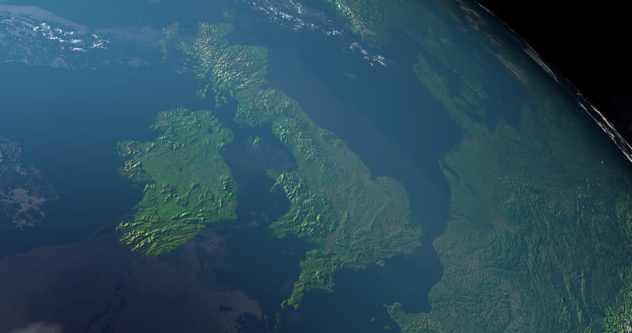 St George's Channel in earth planet. Aerial View