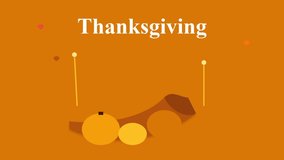 Thanksgiving holiday animation with cornucopia and seasonal pumpkin art - Powered by Shutterstock - Get 15% off with code: PIKWIZARD15