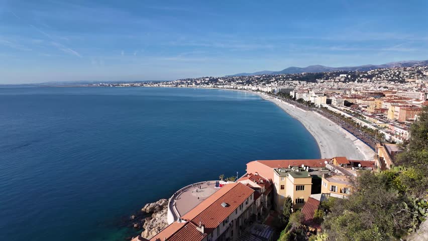 Panoramic view of city of Nice, Provence Alpes-Cote d
