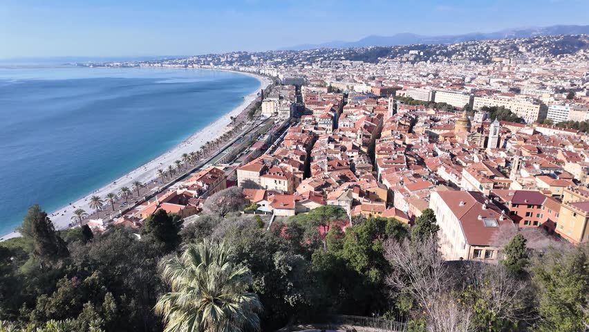 Panoramic view of city of Nice, Provence Alpes-Cote d