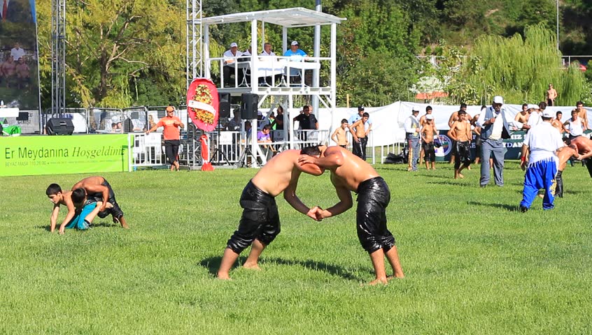 ISTANBUL - AUG 24: 8th Sile Annual Turkish Oil Wrestling Event on August 24,