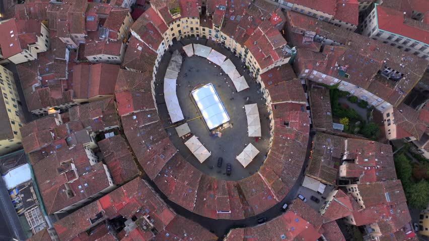 Aerial view of the main square, Piazza dell