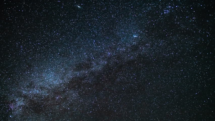 Star Trails of Perseids Meteor Shower and Milky Way Galaxy in Northwest Sky at 24mm Above Red Rock Canyon Astrophotography Time Lapse in California USA