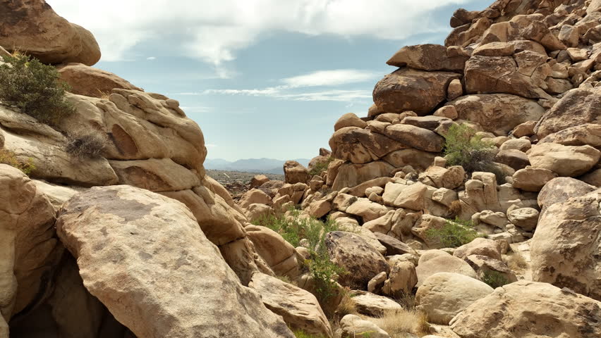 Joshua Tree National Park Desert Canyon Rock Formation Dolly Right California USA