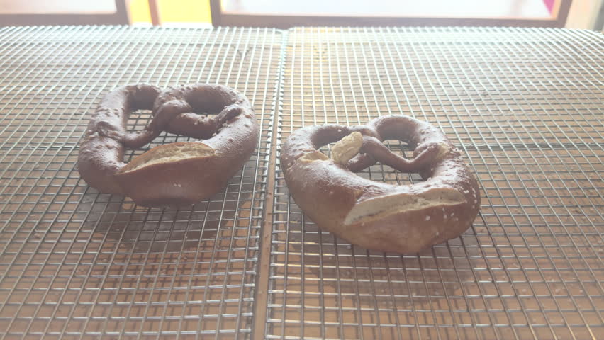 Two pretzels purchased from farmers market 4k
