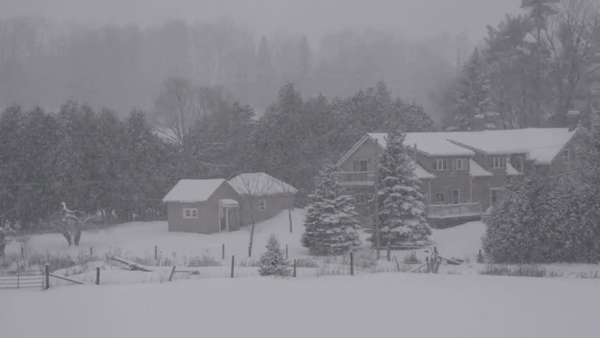 house winter snow cabin in snowy fall background