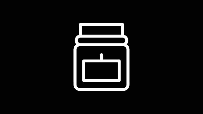 A minimalist line art illustration of a jar, suitable for various design applications and concepts related to storage or contents