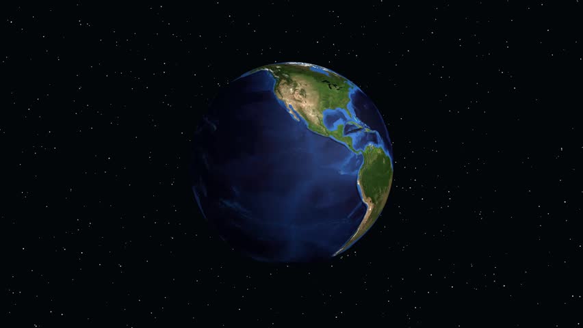 A 3D globe rotates and zooms into North America, pinpointing Yuma, Arizona with data
