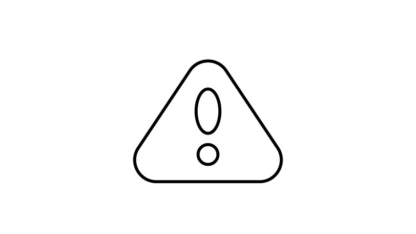 Warning Animated Icon Video Stock
