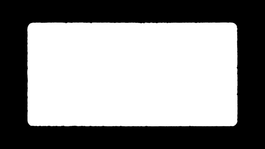 Retro movie film frame with heavy organic texture and distressed edges. Cinematic border overlay for video masking and analog film effects. 