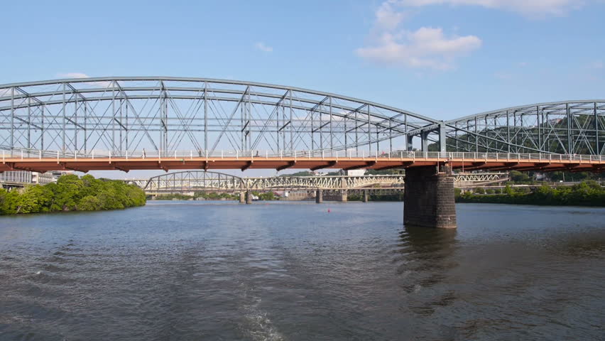 The Smithfield Street Bridge over the Monongahela River in downtown Pittsburgh,