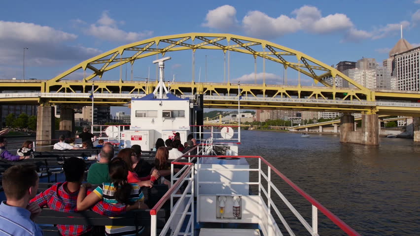 PITTSBURGH, PA - Circa June, 2013 - Passengers aboard the Gateway Clipper Fleet