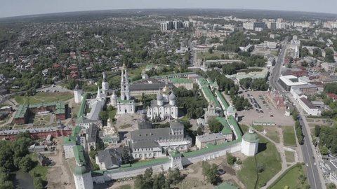Aerial View of Historic Monastery in Sergiev Posad