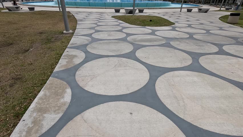 Footage of the Friendship Fountain at St. Johns River Park in Jacksonville Florida USA