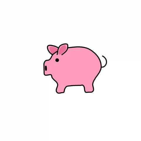 Cute Pink Piggy Bank Cartoon Vector Illustration with Simple Outline, Savings and Financial Planning Concept for Budgeting, Investment, Money Management, Banking Apps, Education Materials, and Business Design Use